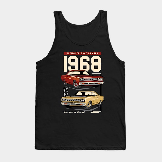 1968 Road Runner Car Tank Top by milatees